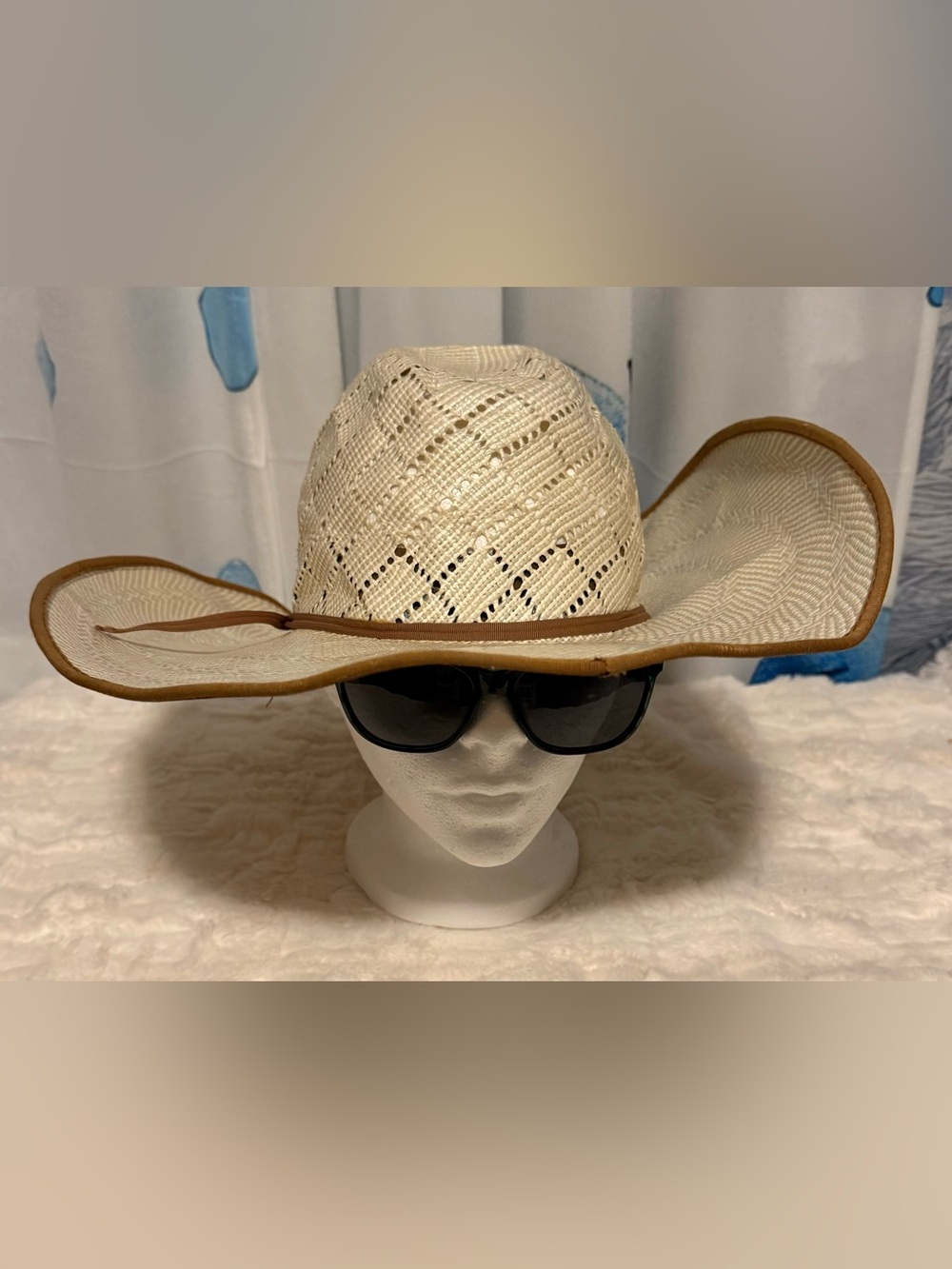 Twister 10X Western Straw Cowboy Hat Ventilated Crown Tan One Size Rodeo